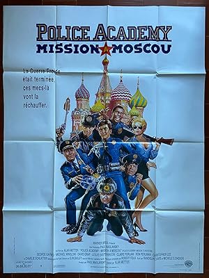 Affiche originale cinéma POLICE ACADEMY MISSION MOSCOU Alan METTER M.WINSLOW 120x160cm