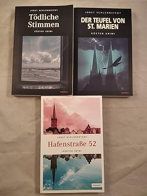 Konvolut von 3 Krimis: Tödliche Stimmen. Der Teufel von St. Marien. Hafenstraße 52.