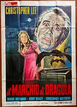 Affiche originale cinéma LES CICATRICES DE DRACULA Scars of CHRISTOPHER LEE 100x140cm