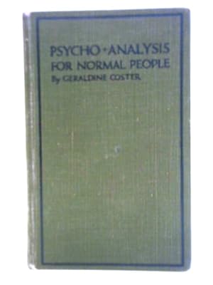 Bild des Verkufers fr Psycho-Analysis For Normal People zum Verkauf von World of Rare Books