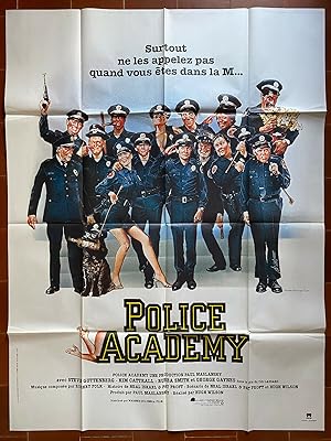 Affiche originale cinéma POLICE ACADEMY Hugh WILSON Ron PERLMAN Michael WINSLOW 120x160cm