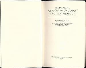 Bild des Verkufers fr Historical German Phonology and Morphology zum Verkauf von avelibro OHG