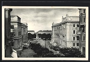 Cartolina Ancona, Palazzo R. R. Poste e Telegrafi e Palazzo del Littorio