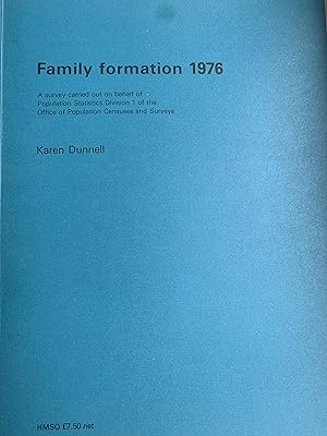 Bild des Verkufers fr Family Formation 1976 zum Verkauf von Textbooks from Sam