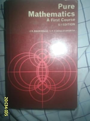 Imagen del vendedor de Pure mathematics: A first course a la venta por WeBuyBooks