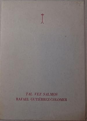 Imagen del vendedor de TAL VEZ SALMOS. a la venta por Carmen Alonso Libros