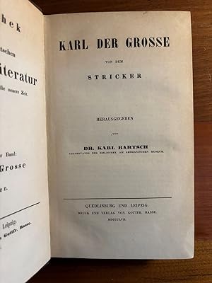 Karl Der Grosse von dem Stricker.