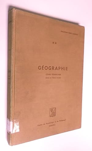 Seller image for Gographie cours lmentaire, vol. II, 6me et 7 me annes for sale by Livresse