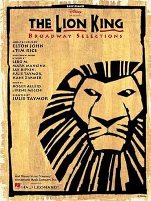 Bild des Verkufers fr Lion King : Broadway Selections, Easy Piano zum Verkauf von GreatBookPrices