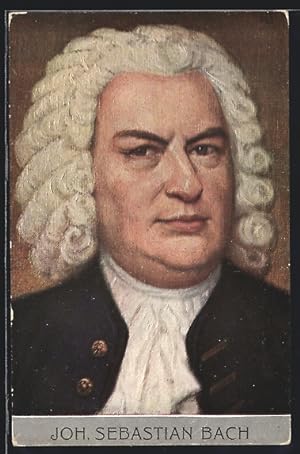 Bild des Verkufers fr Ansichtskarte Johann Sebastian Bach, Portrt zum Verkauf von Bartko-Reher