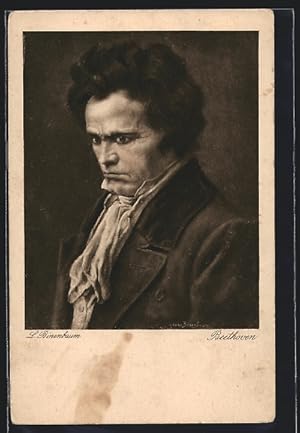 Künstler-Ansichtskarte Portrait des Komponisten Beethoven