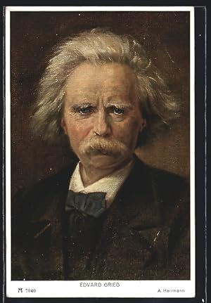 Künstler-Ansichtskarte Edvard Grieg, Komponist