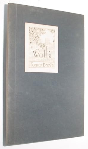 Imagen del vendedor de Walls a la venta por R Bryan Old Books