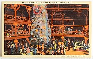 Bild des Verkufers fr Old Faithful Inn Lobby, Yellowstone National Park - Postcard zum Verkauf von Argyl Houser, Bookseller
