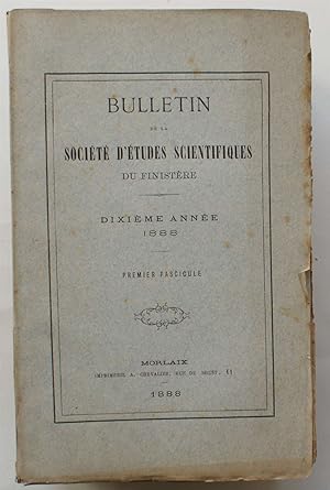 Bulletin de la société d'études du Finistère - Dixième année - Premier fascicule - 1888
