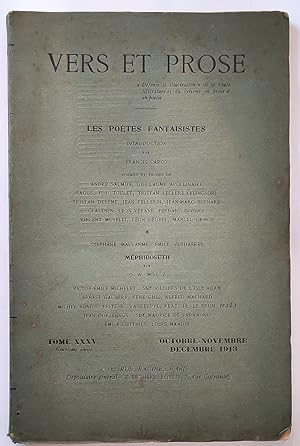 Bild des Verkufers fr Vers et prose "dfense et illustration" de la haute littrature et du lyrisme en prose et en posie. Les potes fantaisistes. T. II Juin-Juillet-Aot 1905. Paul Fort directeur / Andr Salmon secrtaire. zum Verkauf von Librairie Lis Tes Ratures