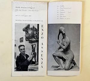 Mostra di sculture e graffiti di Enzo Assenza, Porto San Giorgio, 1960 (pieghevole)