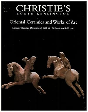 Oriental Ceramics and Works of Art. Thursday, 3 October 1996 . COR-7361