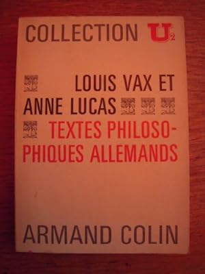 Seller image for Textes philosophiques allemands for sale by Ammareal