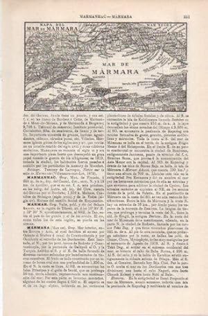 Bild des Verkufers fr LAMINA V38094: Mapa del Mar de Marmara zum Verkauf von EL BOLETIN