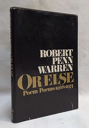 Seller image for Or Else - Poems 1968-1971 for sale by Book House in Dinkytown, IOBA