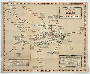 Bild des Verkufers fr Underground: What to See and How to Travel: Map of the Electric Railways of London. Issued Free. Folding map zum Verkauf von Antipodean Books, Maps & Prints, ABAA