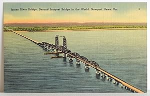 Seller image for James River Bridge, Second Longest Bridge in the World, Newport News, Va. Postcard for sale by Argyl Houser, Bookseller