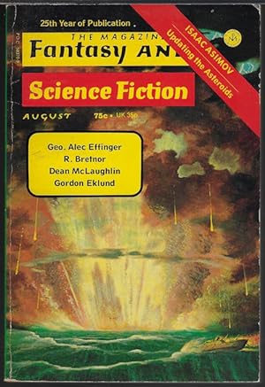 Imagen del vendedor de The Magazine of FANTASY AND SCIENCE FICTION (F&SF): August, Aug. 1974 a la venta por Books from the Crypt