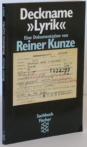 Seller image for Deckname "Lyrik". Eine Dokumentation. for sale by Antiquariat Werner Steinbei