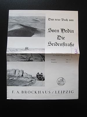 Sven Hedin: Die Seidenstraße. Verlagsprospekt aus dem Jahre 1936