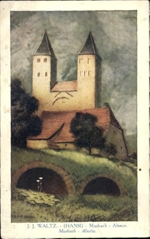 Künstler Ansichtskarte / Postkarte Waltz, Jean Jacques, Murbach, Kirche