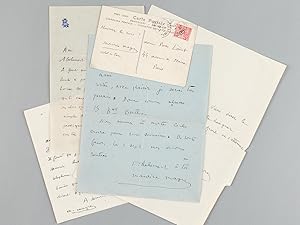 4 lettres autographes signées et 1 carte postale de Monaco signée de Maurice Magre ("Heureux les ...