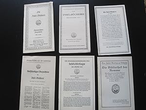 18 x Insel-Verlag, darunter Vollständiges Verzeichnis mit 349 Bänden (um 1922), Verzeichnis Frühj...