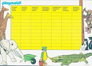 Stundenplan Playmobil Giraffen, Elefanten, Krokodil
