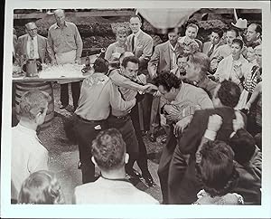 Image du vendeur pour The Unholy Wife 8 x 10 Still 1957 Rod Steiger and Joe De Santis fighting! mis en vente par AcornBooksNH