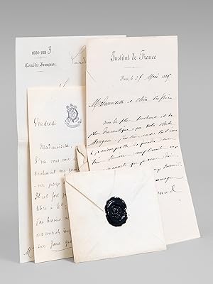 [ 3 L.A.S. adressées à Mlle Simone Arnaud Delage ] Lettre autographe signée de Camille Doucet, de...