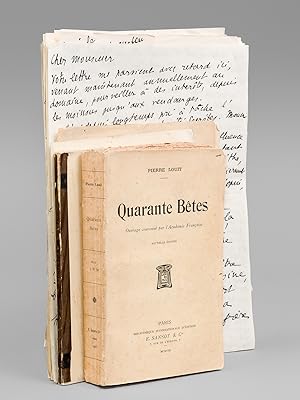 Ensemble de 2 livres, "Quarante Bêtes" et "Porte de Bois", Comédie en deux actes, Sansot, 1910, e...
