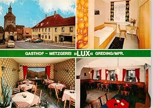 Postkarte Carte Postale 73951290 Greding Gasthof Metzgerei Lux Gastraeume Zimmer