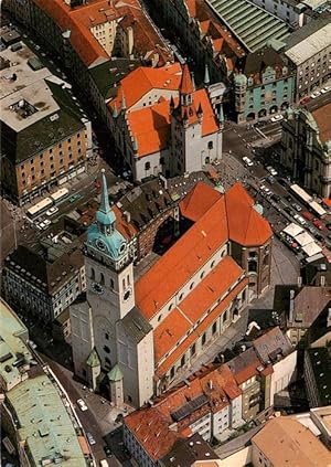 Postkarte Carte Postale 73952864 Muenchen Turm Alter Peter und St Peterskirche