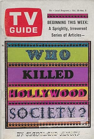 Seller image for TV Guide October 28, 1967 Who Killed Hollywood Society? for sale by AcornBooksNH