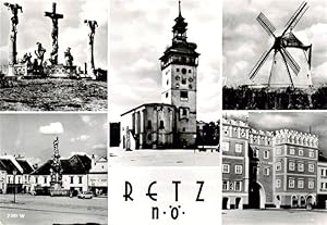 Postkarte Carte Postale 73952539 Retz Weinviertel Niederoesterreich AT Kreuzigungsgruppe Kirche W...