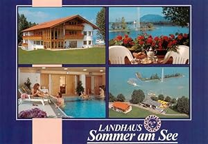 Postkarte Carte Postale 73952809 Fuessen am Lech Allgaeu Bayern Landhaus Sommer am See Bootshafen...