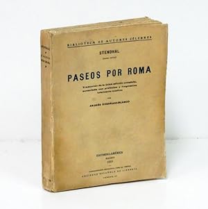 Imagen del vendedor de Paseos por Roma. (Traduccin completa, aumentada con prefacios y fragmentos totalmente inditos por Andrs Gonzlez-Blanco). a la venta por Librera Berceo (Libros Antiguos)