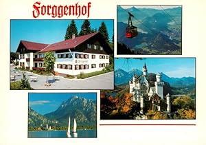 Postkarte Carte Postale 73954400 Ussenburg Rosshaupten Fuessen Forggenhof Seepartie Seilbahn Schloss
