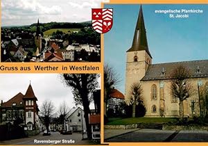 Postkarte Carte Postale 73954928 Werther Westfalen Panorama Ravensberger Strasse Ev Pfarrkirche S...