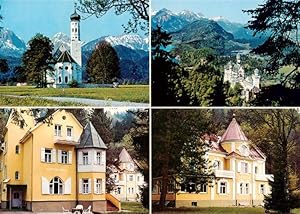Postkarte Carte Postale 73956605 Hohenschwangau Bayern Erholungsheim Martha Maria Kirche Schloss