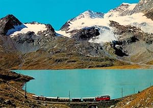 Bild des Verkufers fr Postkarte Carte Postale 73958439 Eisenbahn Railway Chemin de Fer Rhaetische Bahn Lago Bianco Berninapass zum Verkauf von Versandhandel Boeger