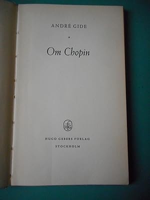 Image du vendeur pour Om Chopin mis en vente par Frederic Delbos