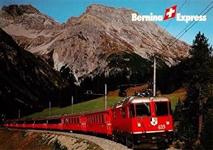 Postkarte Carte Postale 73958428 Eisenbahn Railway Chemin de Fer Bernina Express Rhaetischen Bahn...