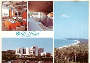 Postkarte Carte Postale 73958799 RueGEN INSEL Cliff Hotel Hotelrestaurant Seeterrassen Schwimmhal...